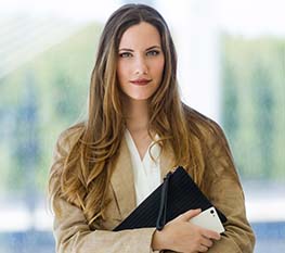 beautiful young businesswoman looking at camera 2023 11 27 05 18 54 utc
